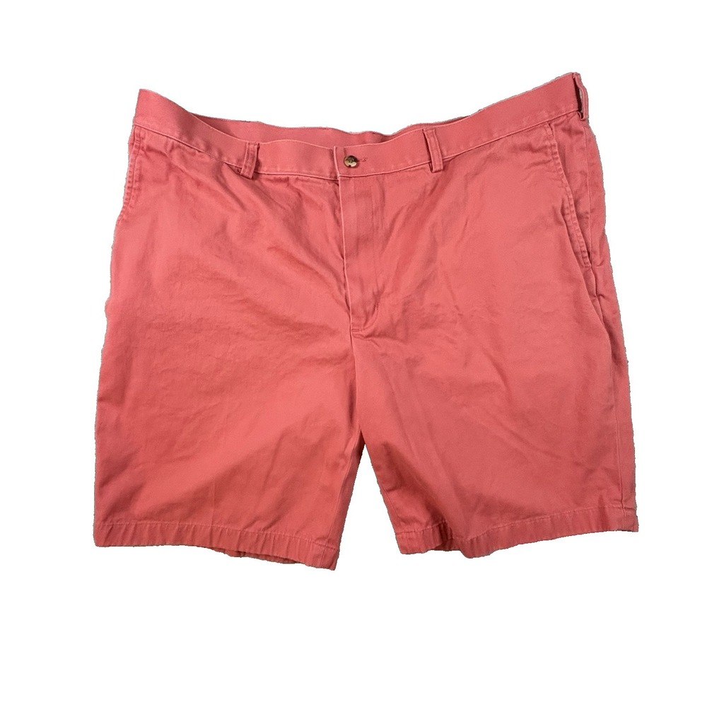 Jos A Bank Men's 42.5 Salmon Chino Shorts Tailored Fit Flat Front Preppy SEE DES